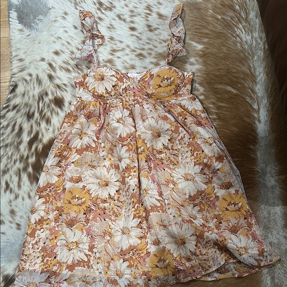 NWOT Pink Lily Floral Babydoll Dress